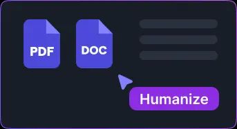 Humanize AI-generated text Upload & Humanize Documents Humanize AI-generated text Upload & Humanize Documents